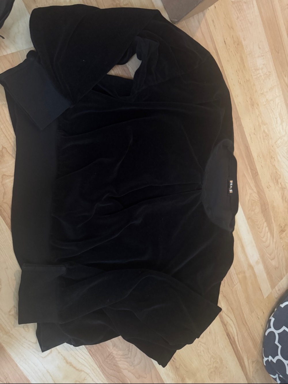 Suzi Kondi Black Velvet Sweatshirt